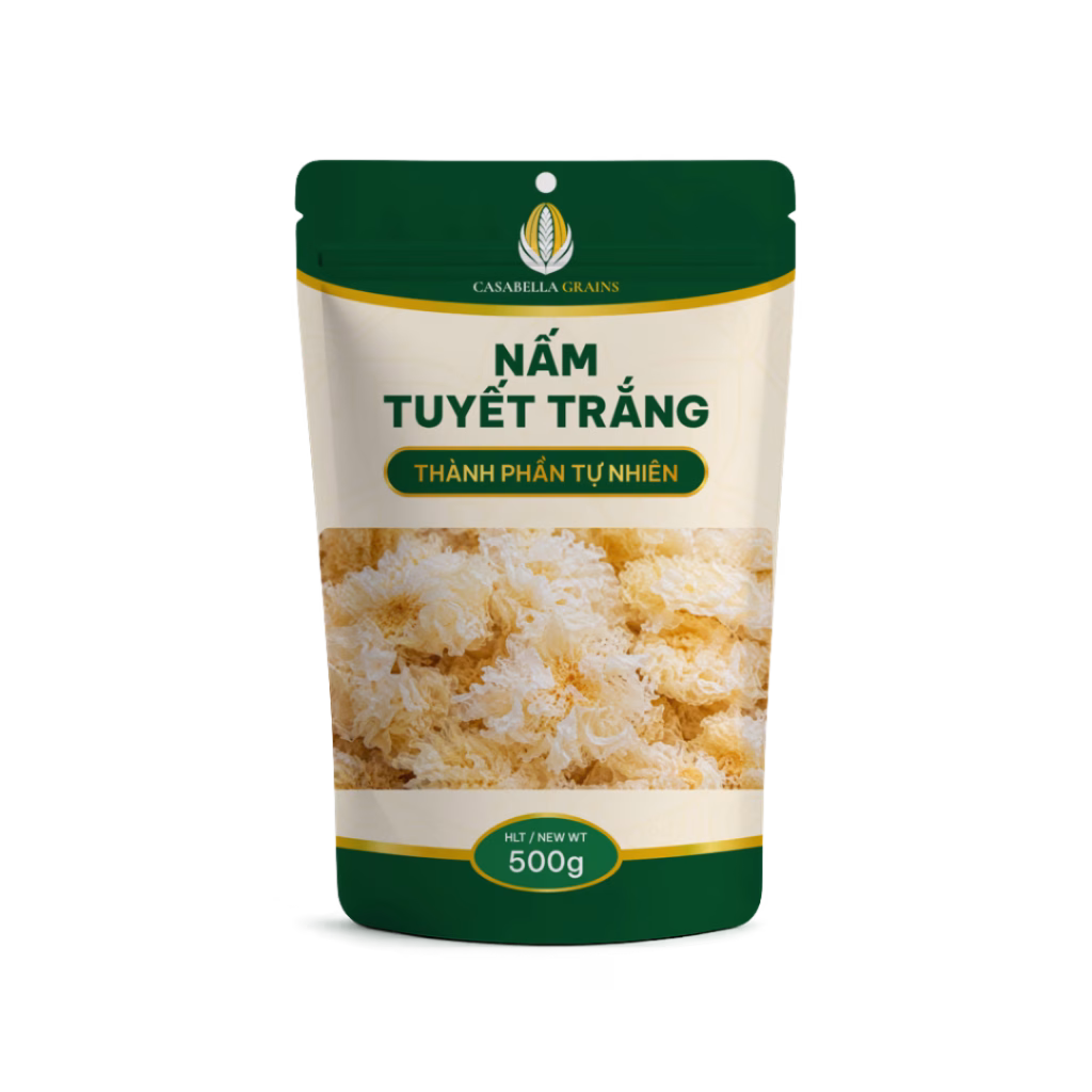 Nấm tuyết trắng sấy khô 500g Casabella Grains