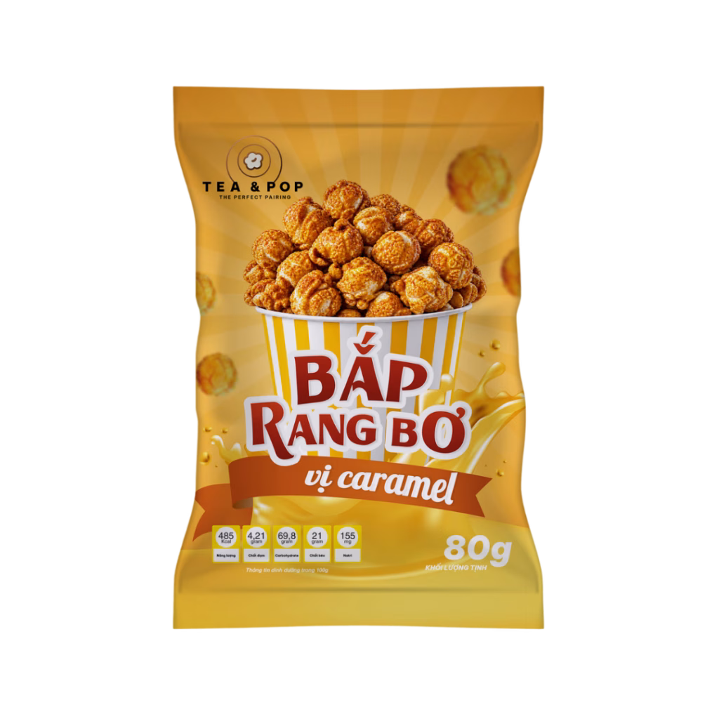 Snack Bắp Rang Bơ Vị Caramel 80g Tea & Pop
