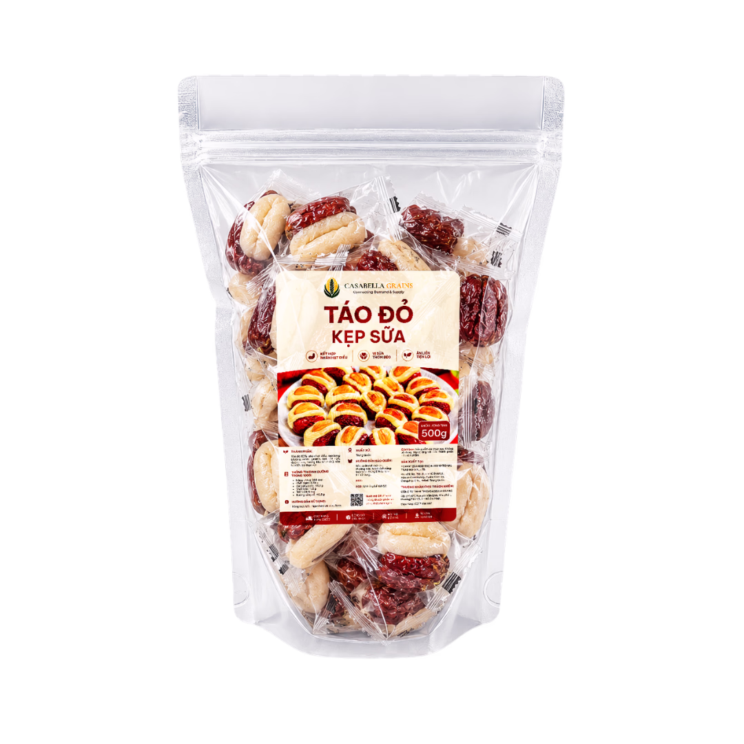 Táo đỏ kẹp sữa 500g Casabella Grains