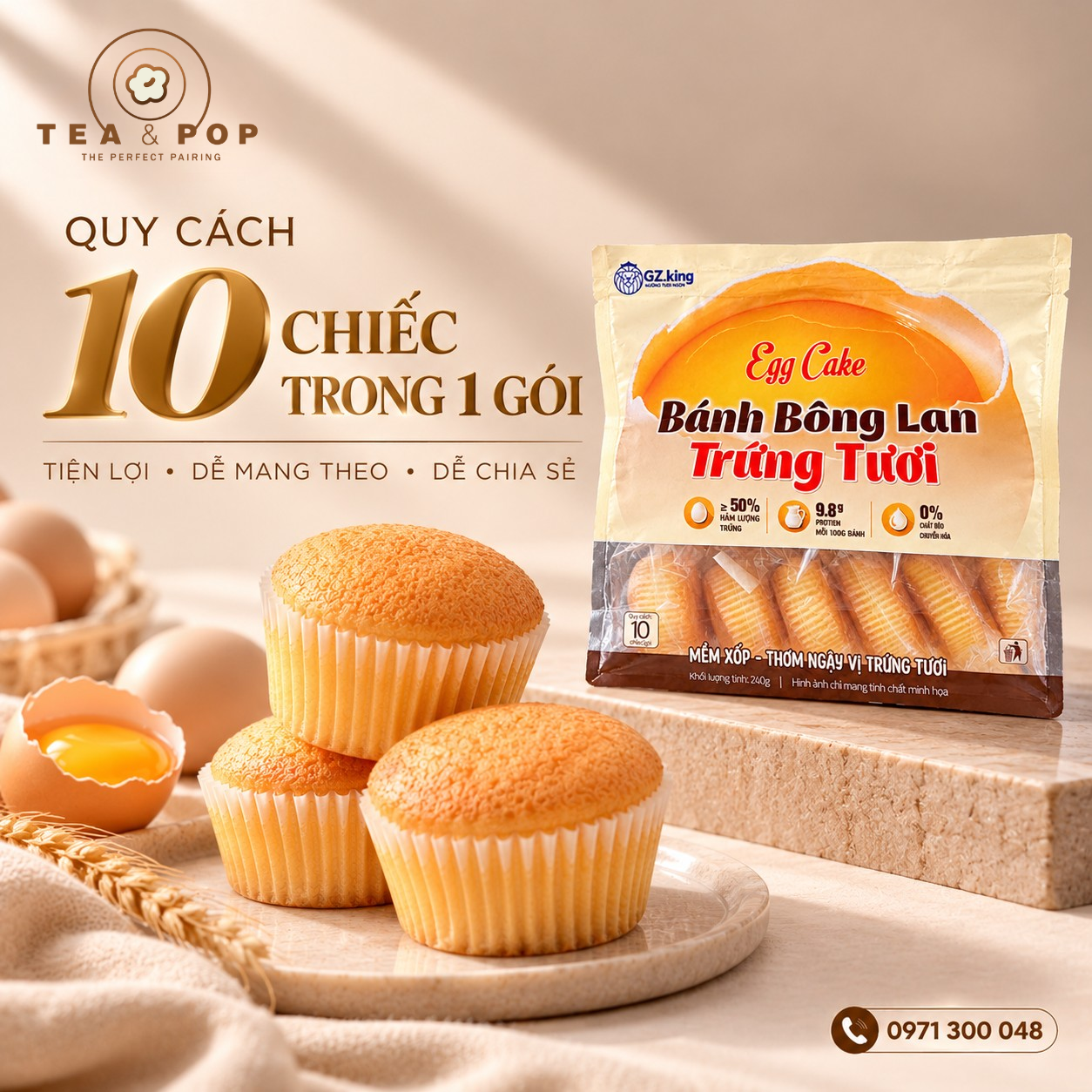 Bánh Bông Lan Trứng Tươi Cao Cấp