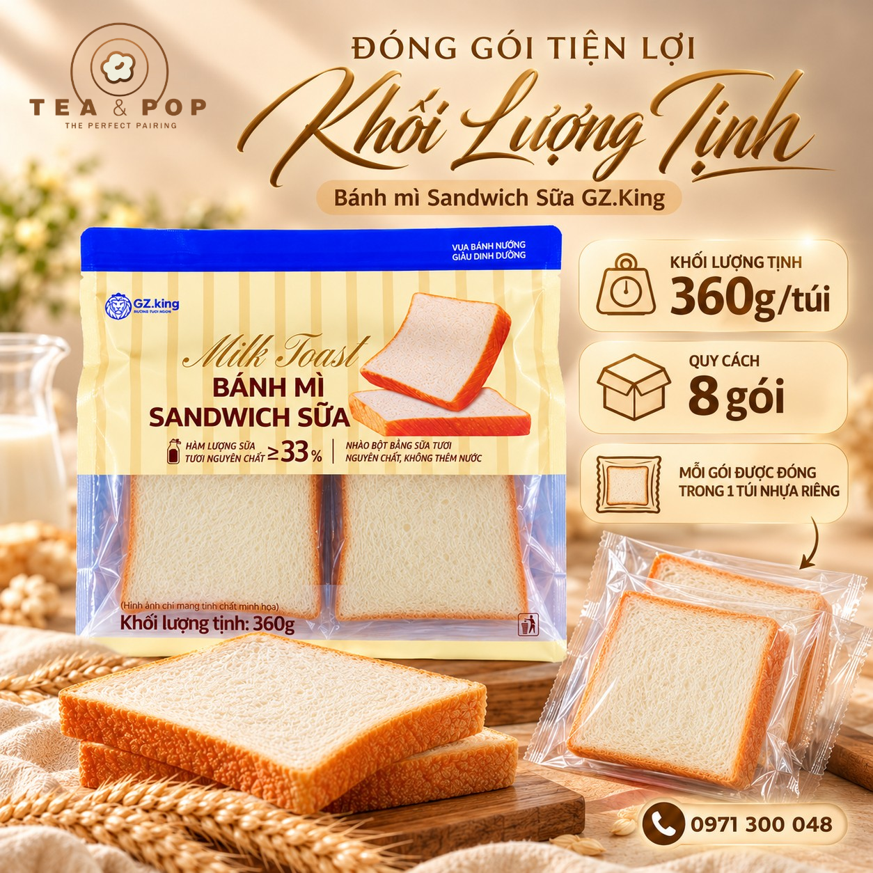 Bánh mì sandwich sữa tiện lợi