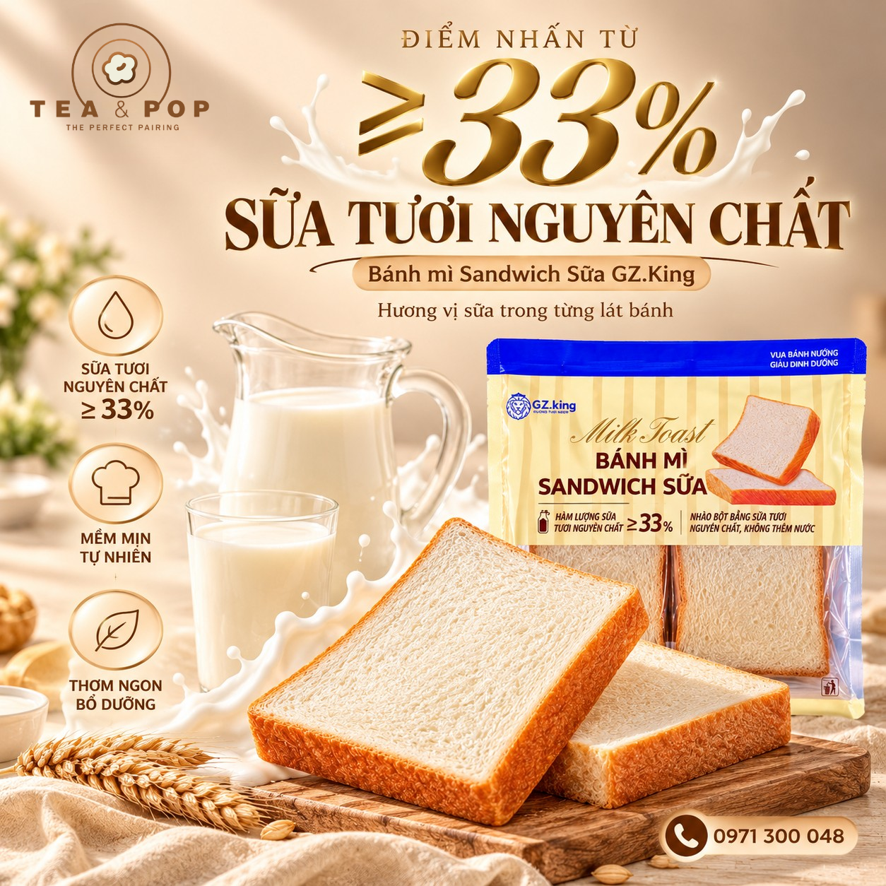 Bánh mì sữa tươi thượng hạng