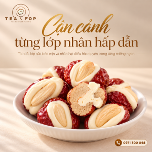 Cận Cảnh Táo Đỏ Nhân Hạt Điều