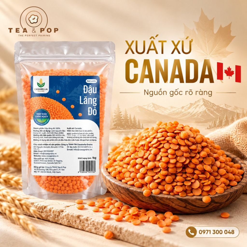 Đậu Lăng Đỏ Canada – Nguồn Gốc Rõ Ràng