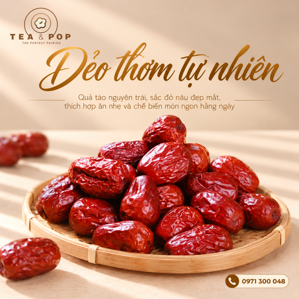 Dẻo Thơm Tự Nhiên Từ Táo Đỏ