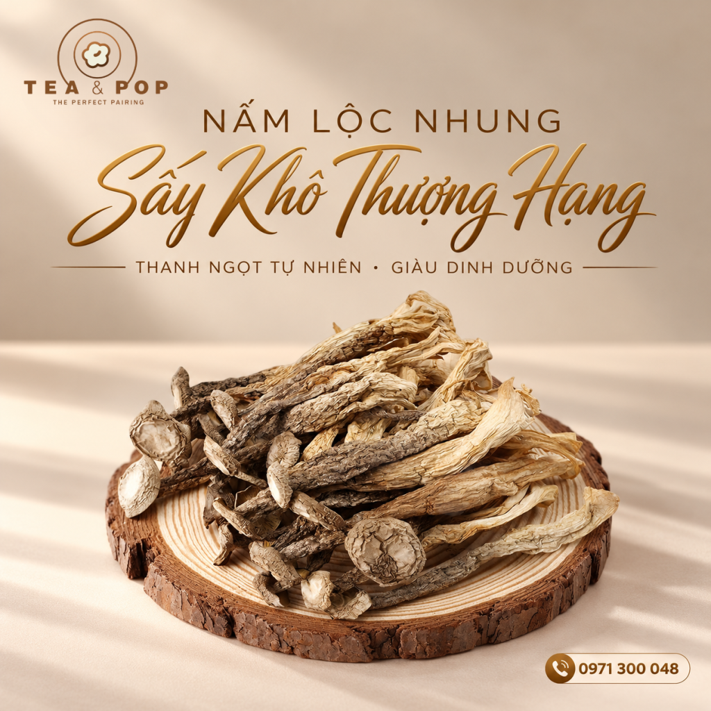 Nấm Lộc Nhung Sấy Khô Thượng Hạng