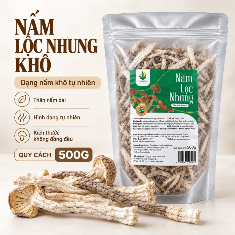 Nấm lộc nhung khô Casabella Grains (5)