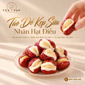 Táo Đỏ Kẹp Sữa Hạt Điều